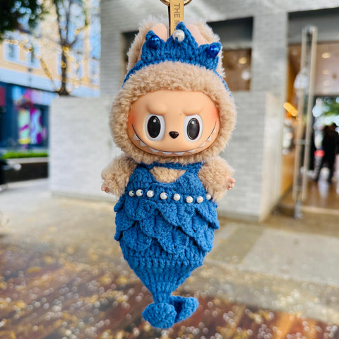 Handmade Crochet Custom Color Labubu Mermaid Clothes
