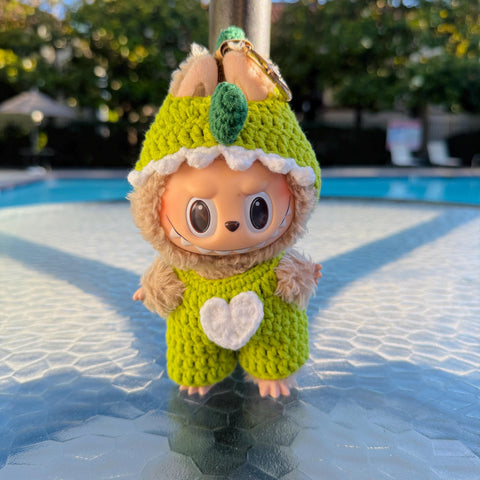 Cute Crochet Labubu Dinosaur Clothes