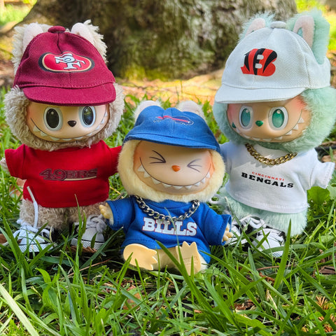 Custom Labubu doll clothes — NFL-themed outfit