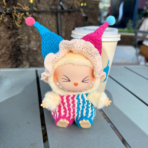 Custom two-Color Halloween Labubu Clown Outfits