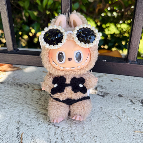 Labubu Crochet Bikini Clothes, Cute Labubu Sunglasses Accessories
