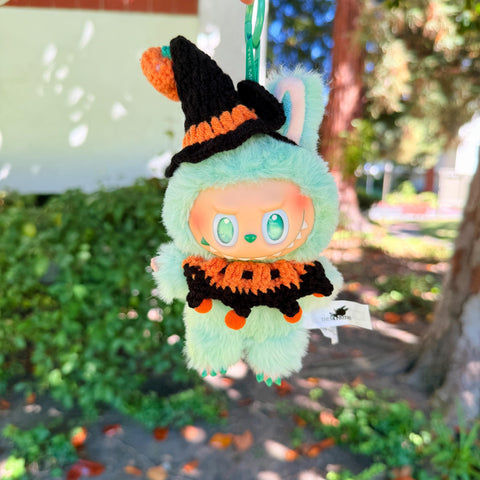 Labubu Halloween Crochet Witch Costume, 17cm Doll Clothes