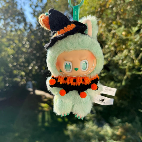 Labubu Halloween Crochet Witch Costume, 17cm Doll Clothes