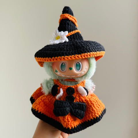 Handmade Crochet Halloween Witch Outfit