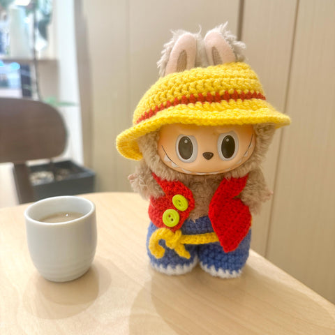 Handmade Labubu One Piece Luffy Crochet Clothes