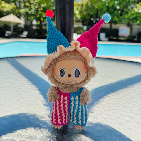 Custom two-Color Halloween Labubu Clown Outfits
