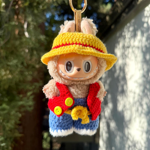 Handmade Labubu One Piece Luffy Crochet Clothes