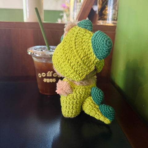 Cute Crochet Labubu Dinosaur Clothes
