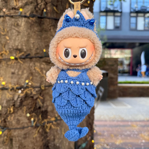 Handmade Crochet Custom Color Labubu Mermaid Clothes