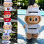 Labubu wearing custom sports outfits featuring NFL and MLB